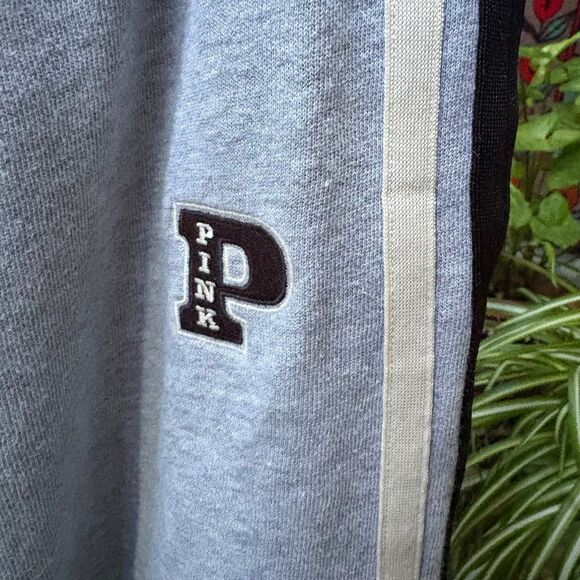 VS PINK Collegiate Grey, Striped Logo Sweatpant Joggers Plus Size XXL - Picture 4 of 9